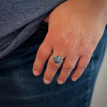 Dumortierite Sugarloaf Ring ✧ Made-to-Order