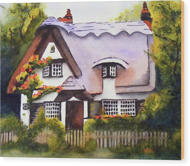 English Cottage - Wood Print