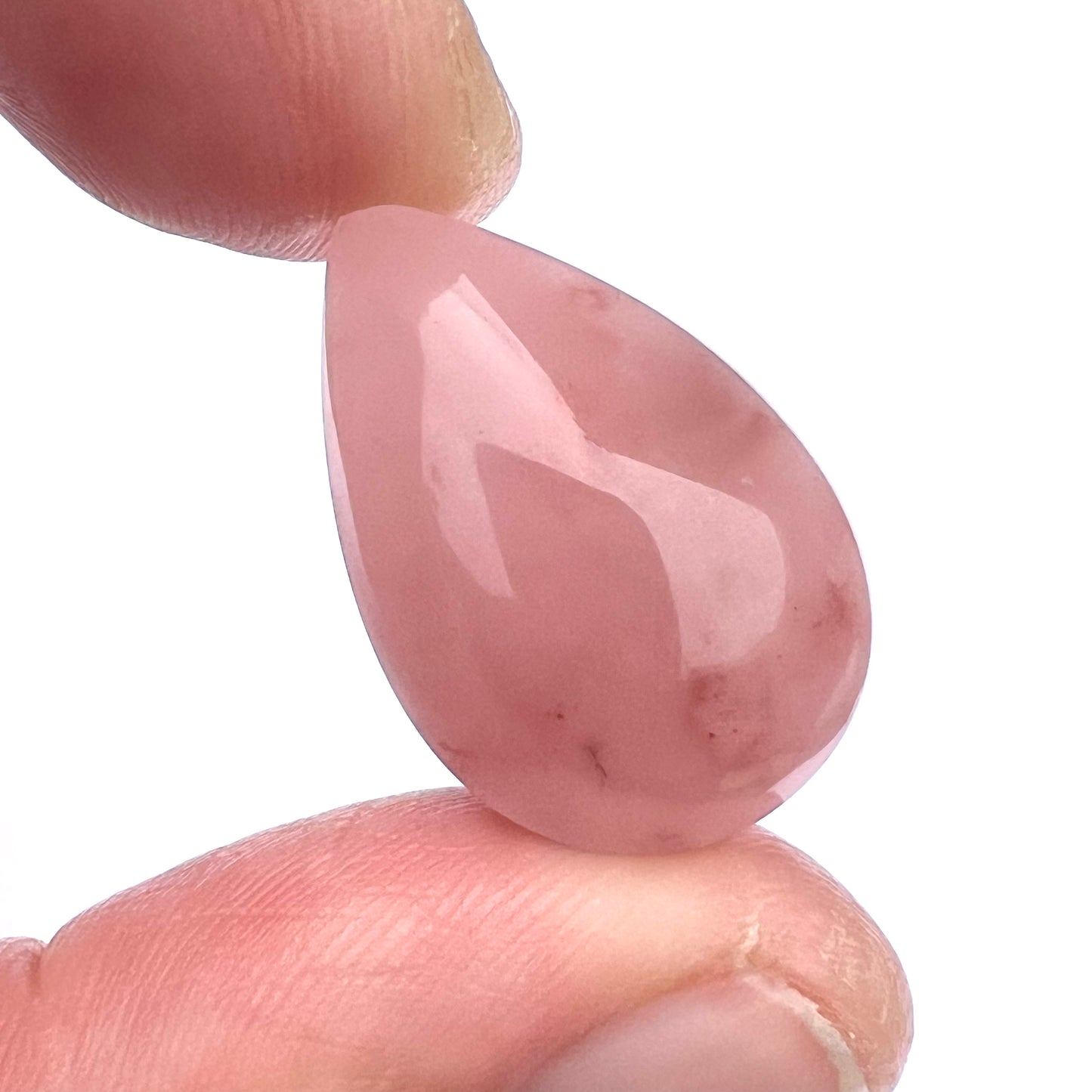 Guava Rose Quartz Pear, 19.40 cts.