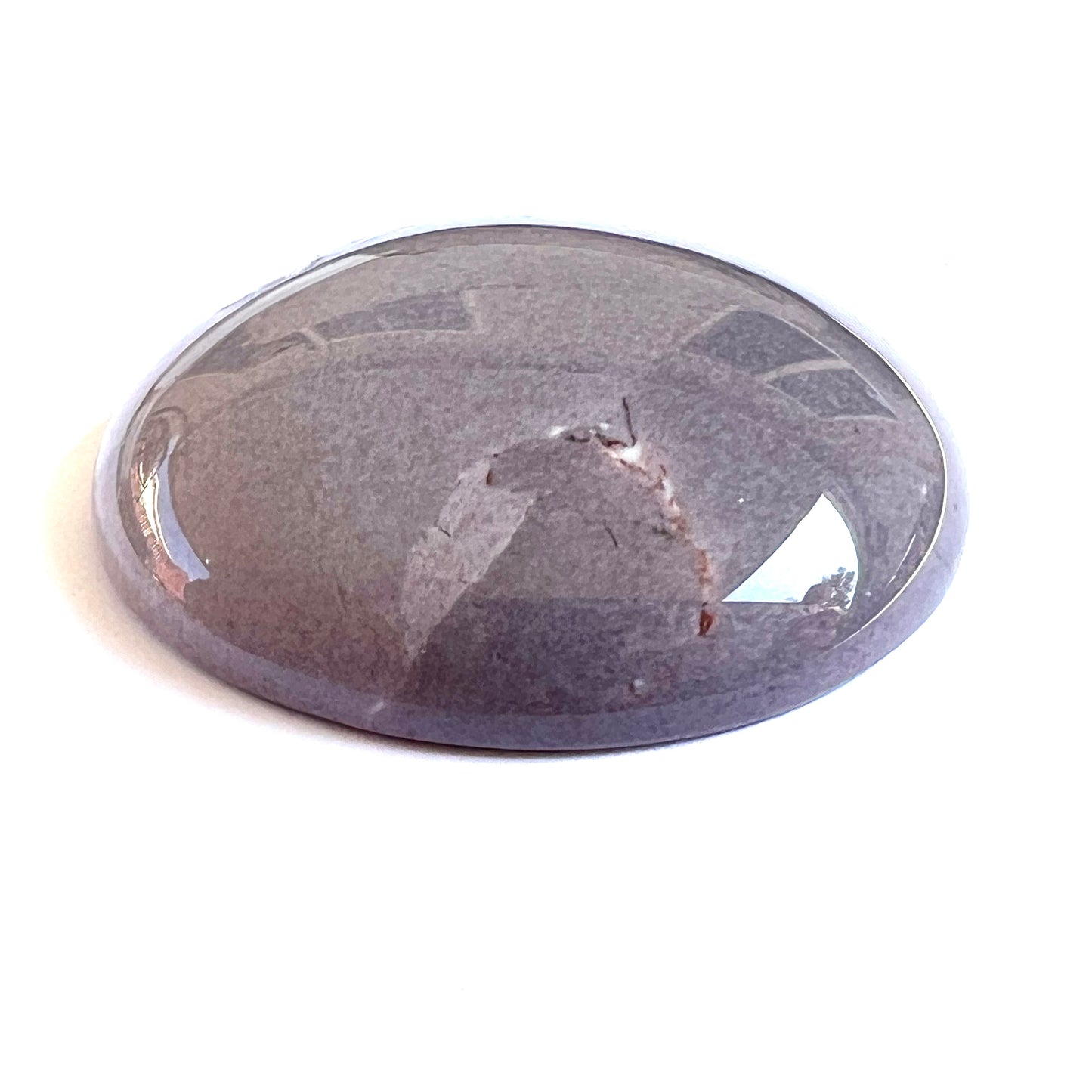 Hyacinth Jasper Round Cabochon, 36.97 cts.