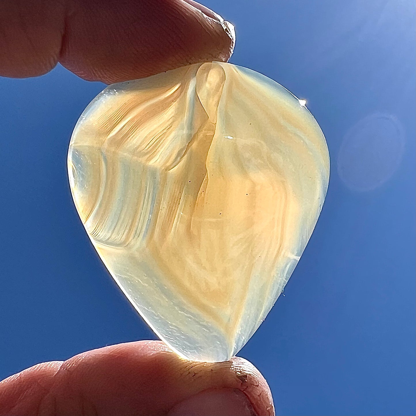 RESERVED-Angel Agate Cabochon, 44.98 cts