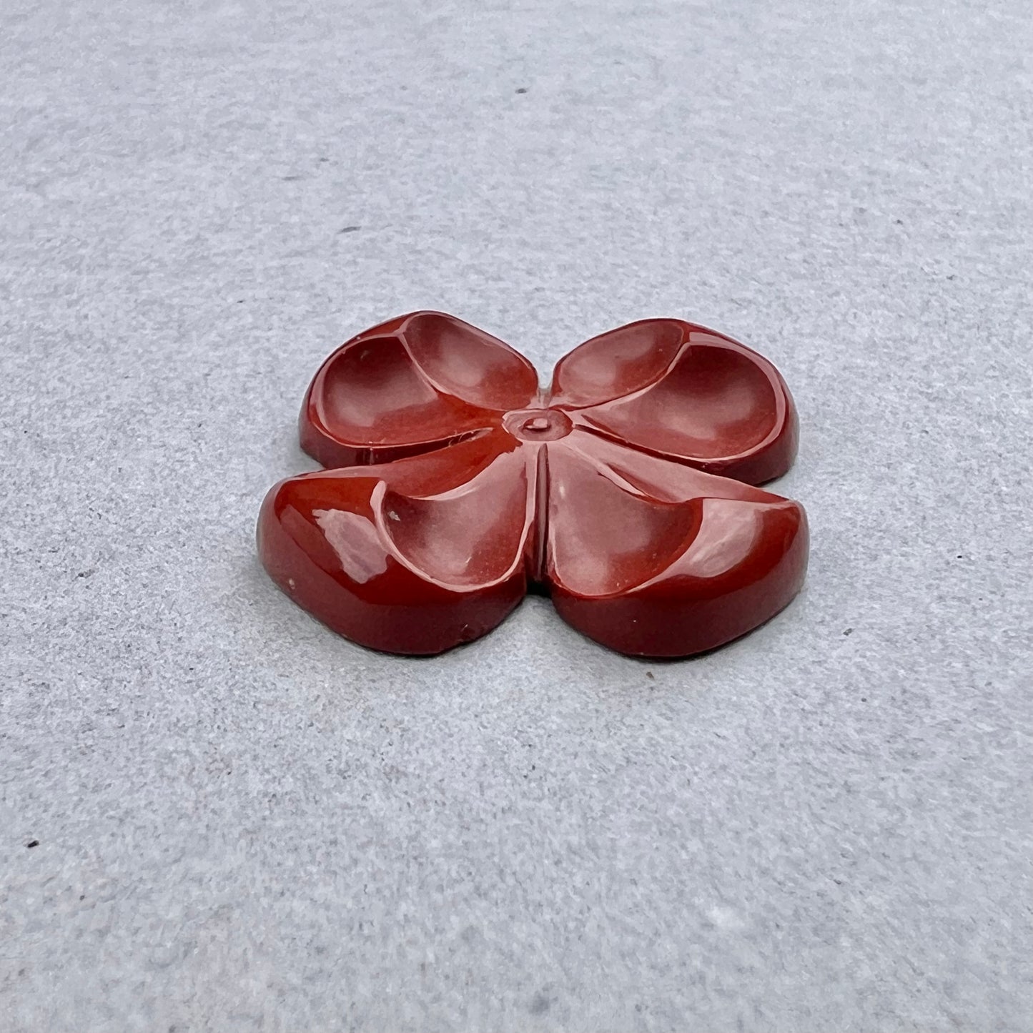 Red Jasper Flower Carving, 8.75 cts.