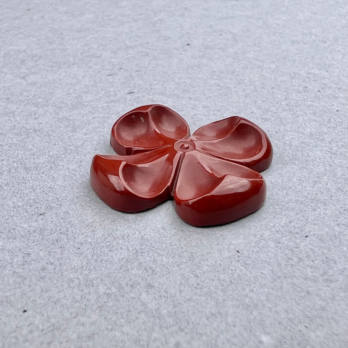 Red Jasper Flower Carving, 8.75 cts.