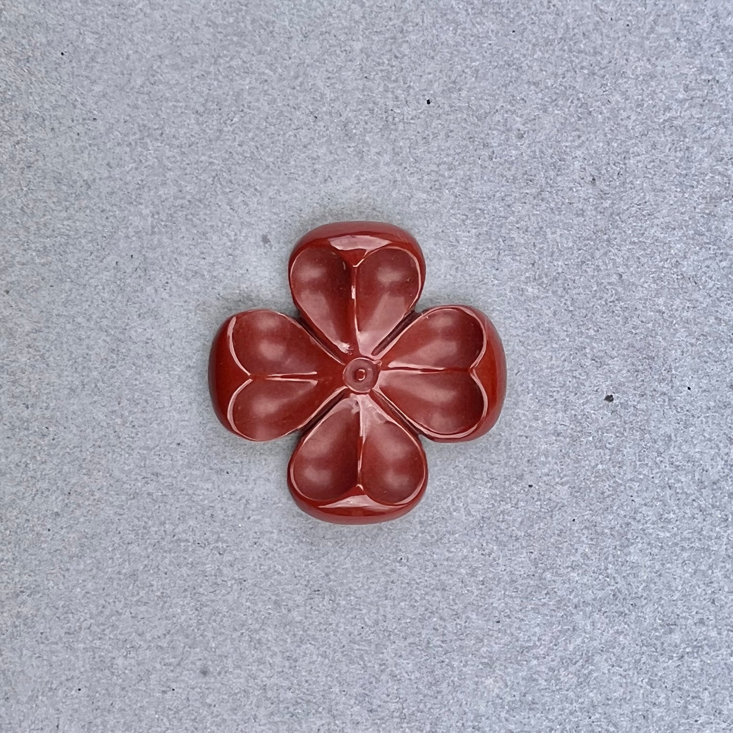 Red Jasper Flower Carving, 8.75 cts.