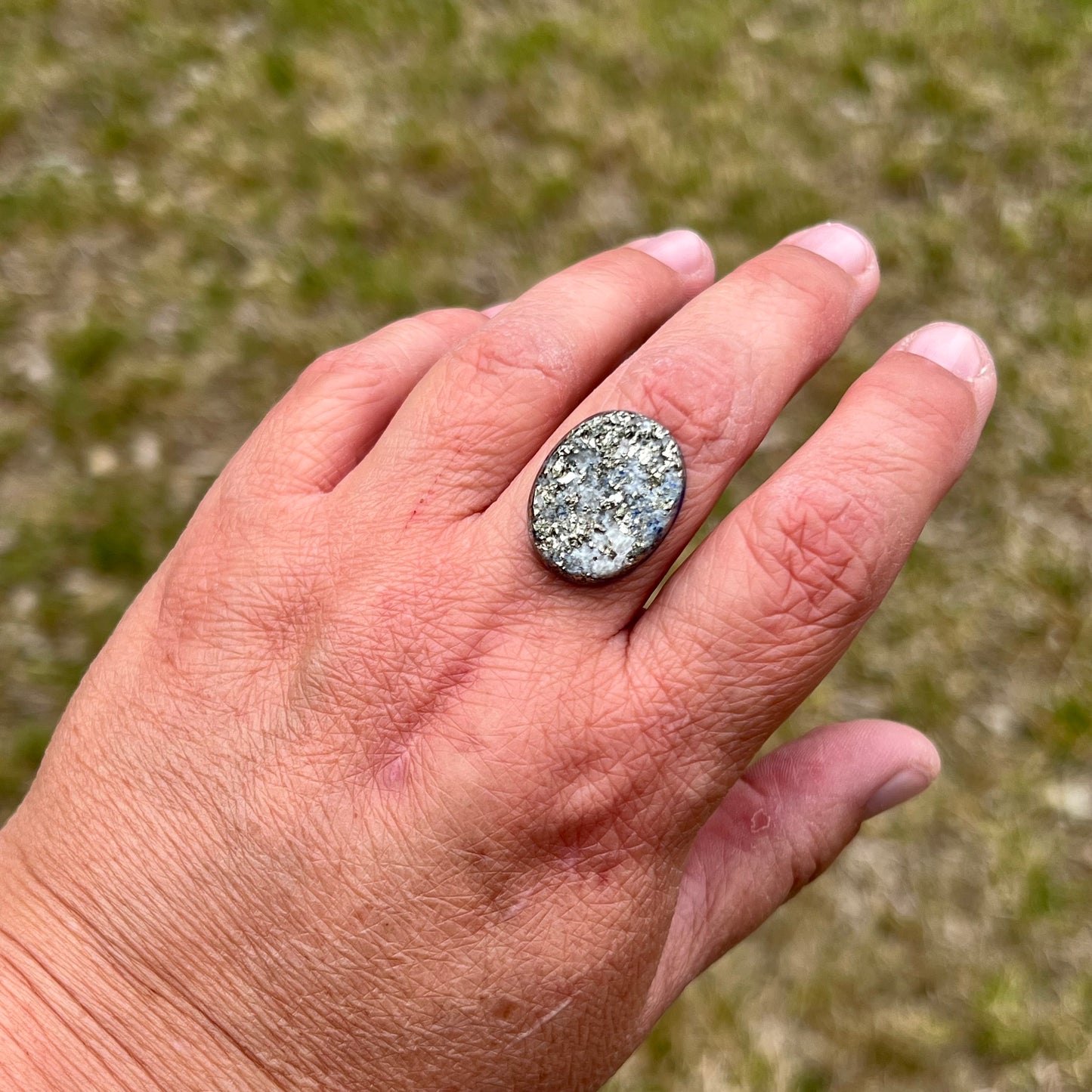 Lapis Lazuli w/natural surface Pyrite, 25.84 cts