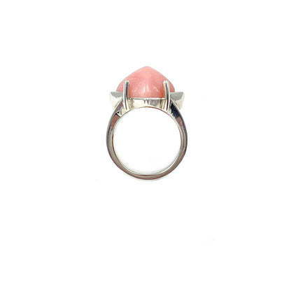 Pink Opal Sugarloaf Ring ✧ Made-to-Order