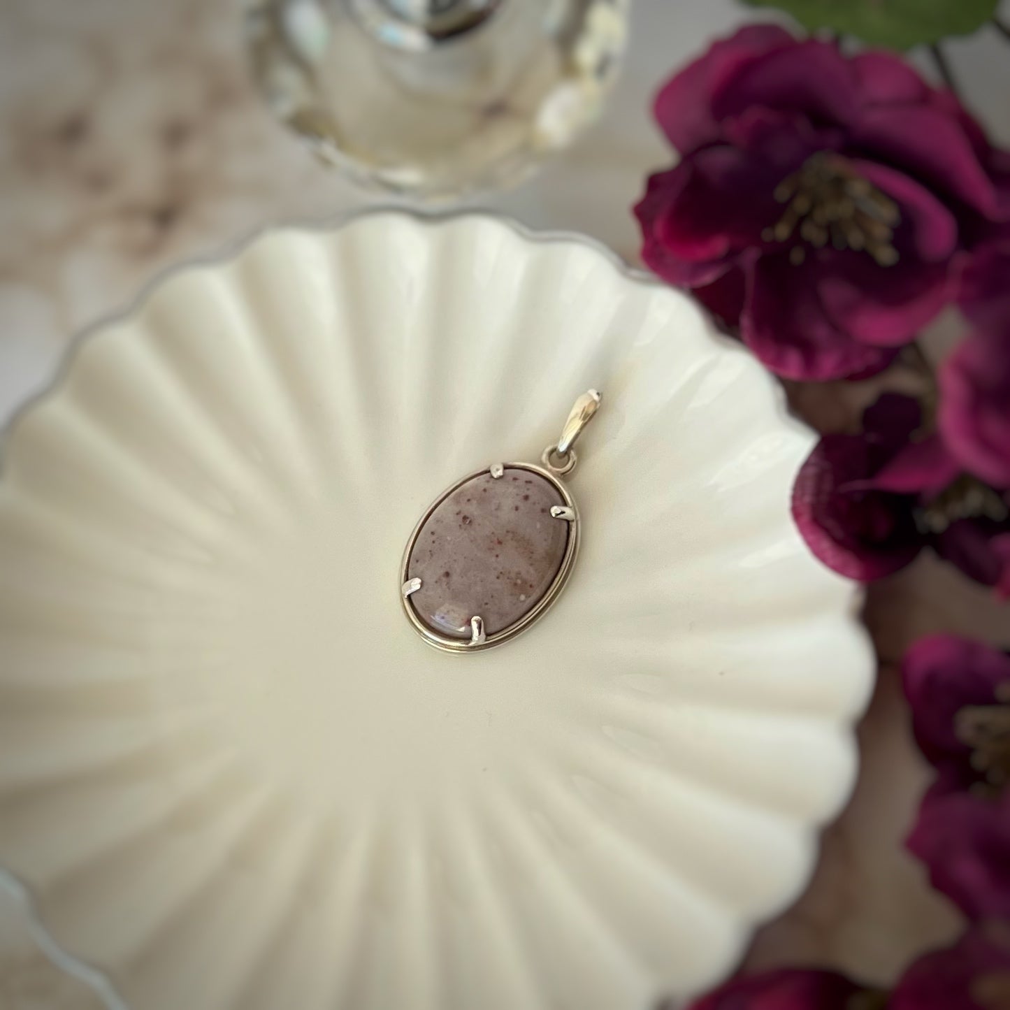 Red Freckle Dolomite Pendant