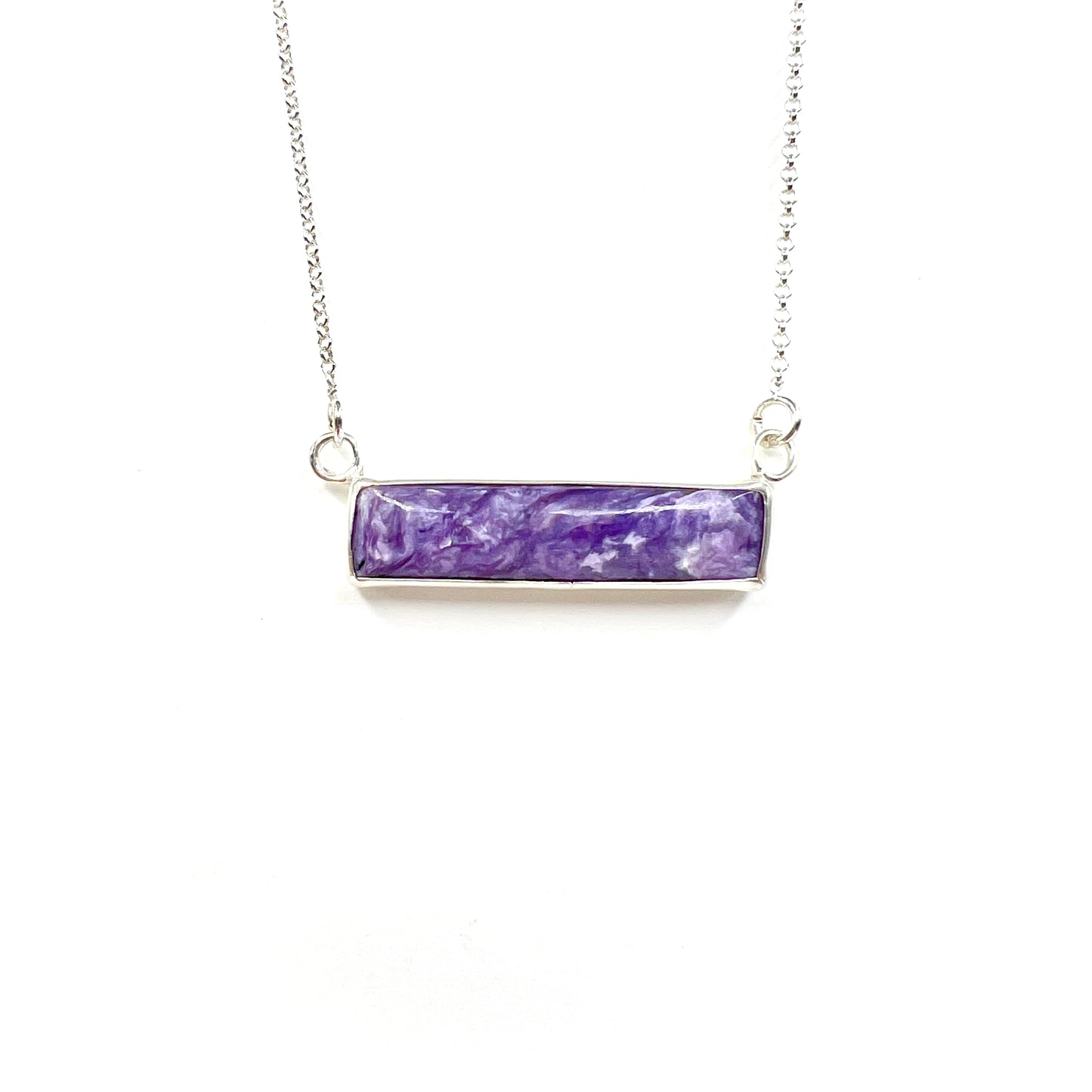 Charoite Bar Necklace