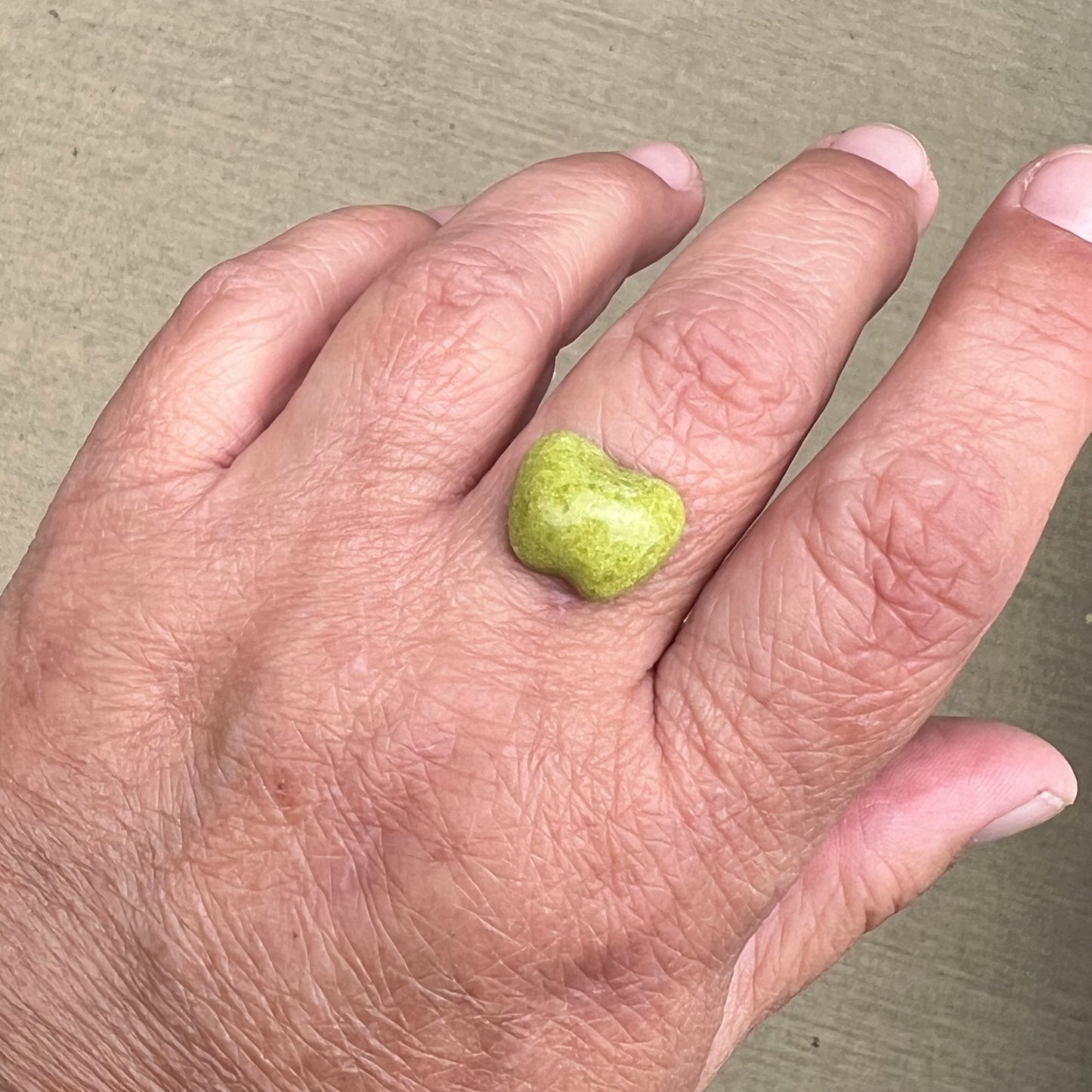 Green Opal Puffy Apple Carving, 6.81 cts