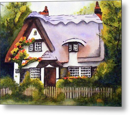 English Cottage - Metal Print