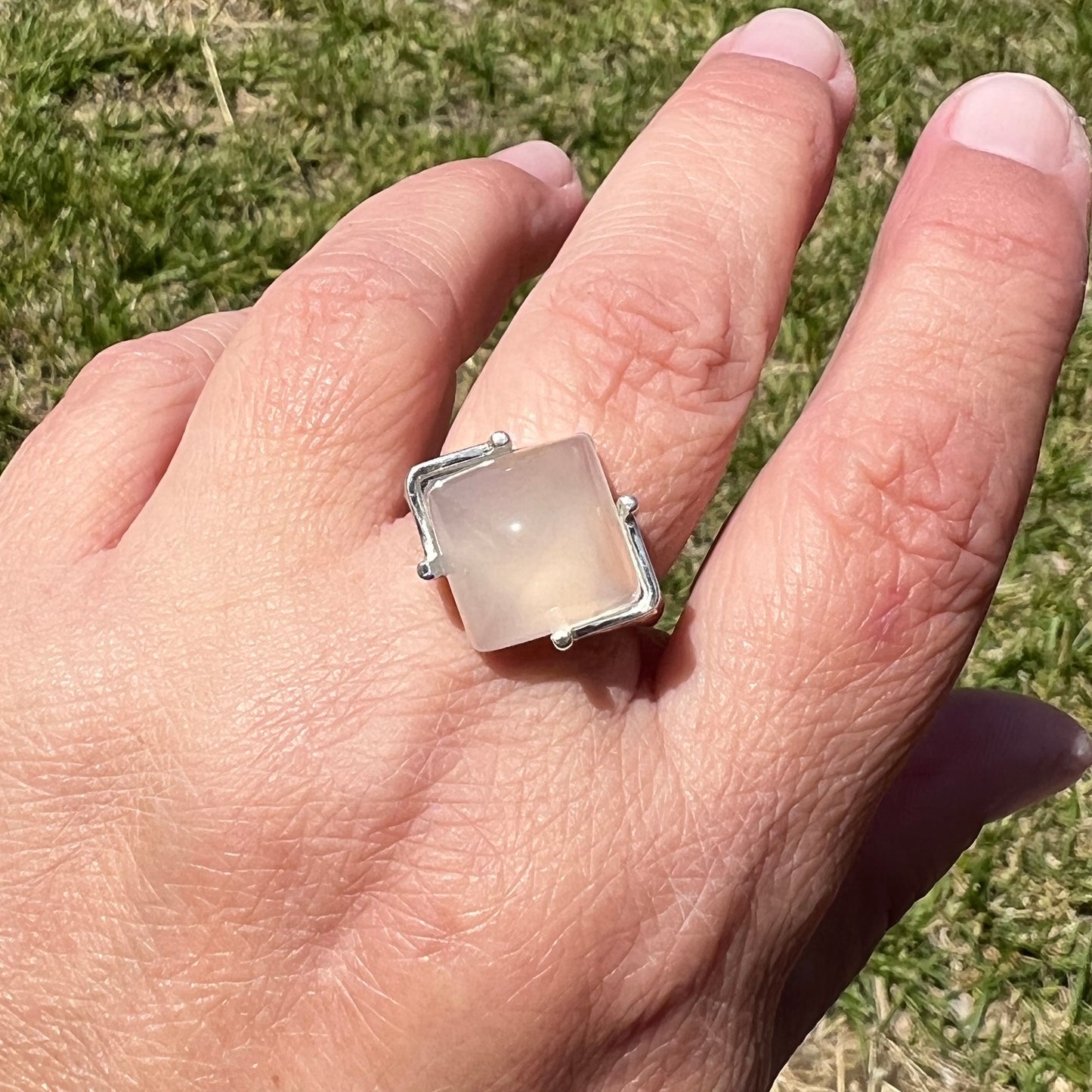 Chalcedony Sugarloaf Ring ✧ Made-to-Order