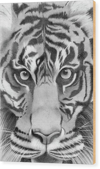 Tiger - Wood Print