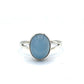 Blue Chalcedony Oval Sterling Silver Ring