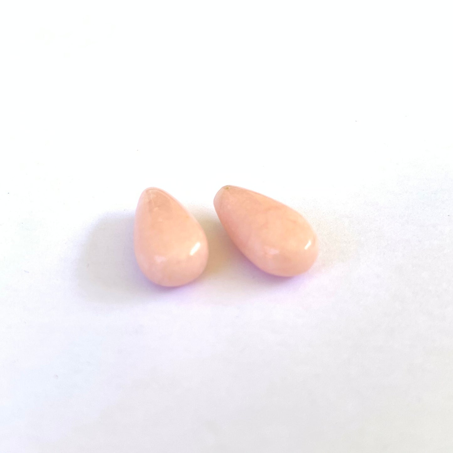 Pink Opal Drop Pair, 6.85 ctw
