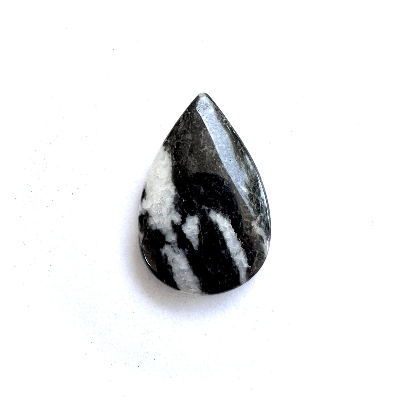 Zebra Marble Pear Cabochon, 8.30 cts.